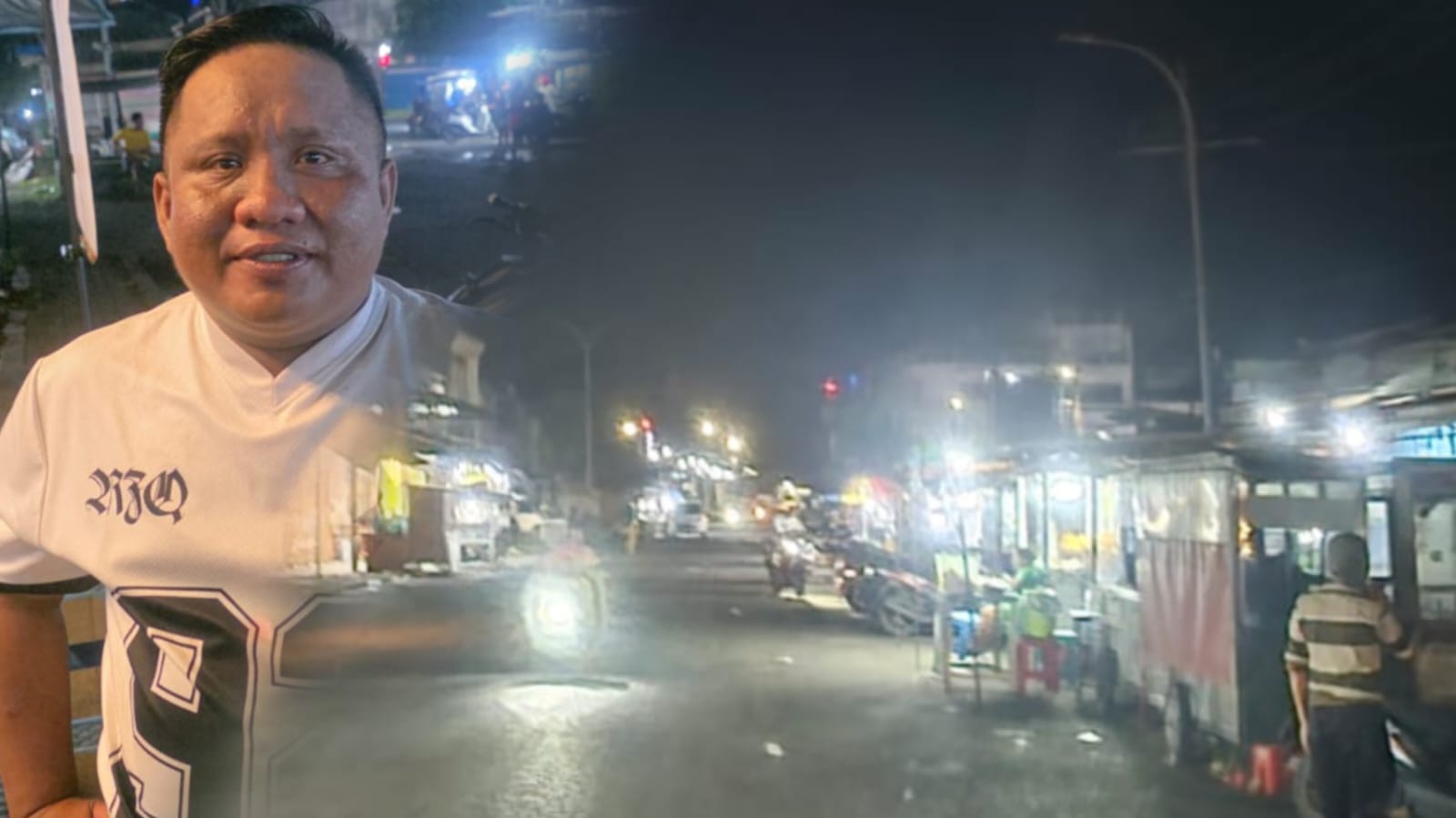 Slamet, salah satu pedagang sekaligus koordinator puluhan pedagang di Kanopi, menjadi suara lantang di garis depan perlawanan.