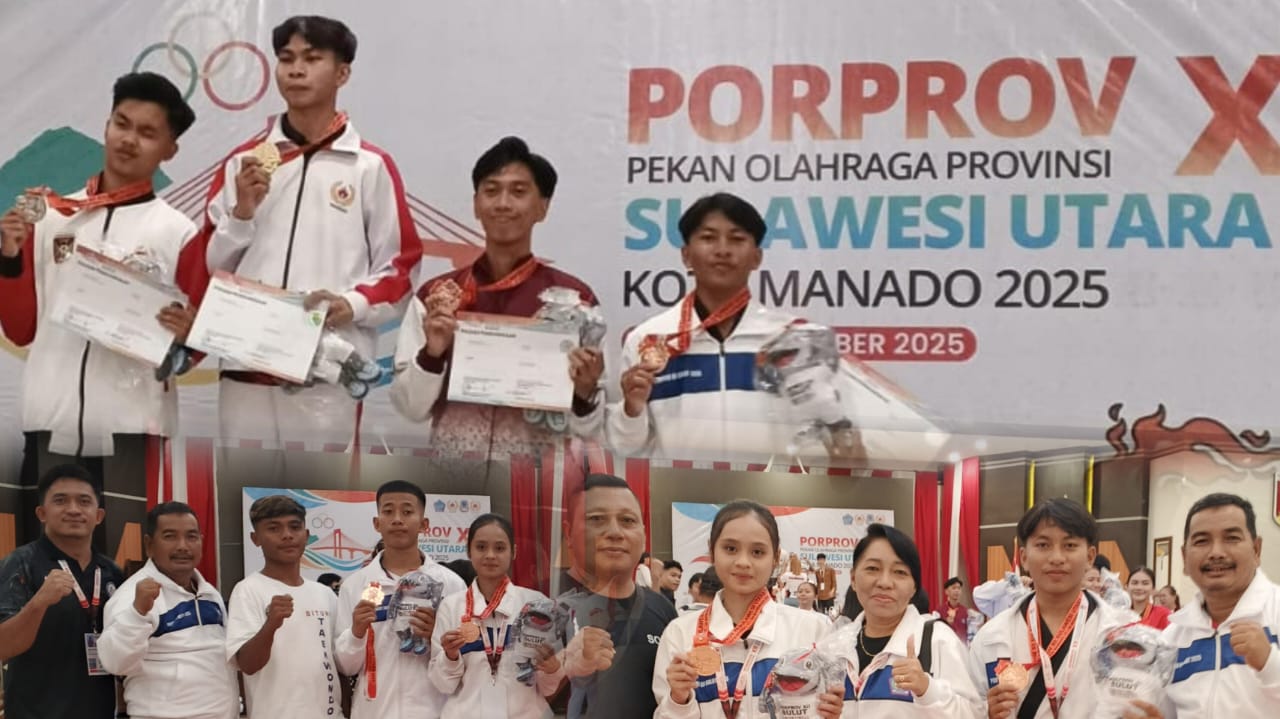 Para Peraih Medali Taekwondo Kota Bitung.