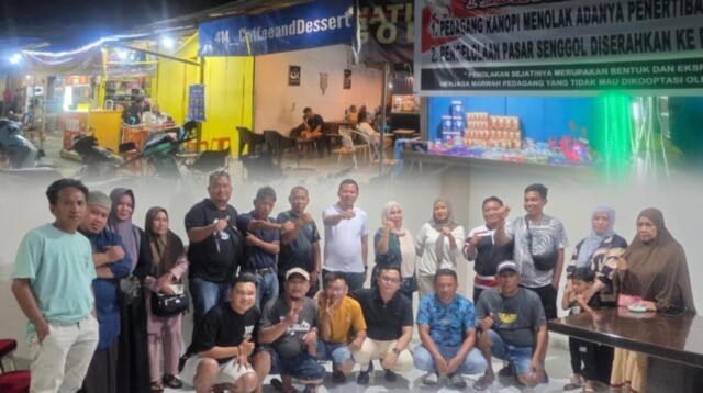 Perumda Pasar Kota Bitung bersama pedagang Kanopi.