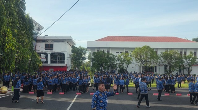 Lapangan Kantor Wali Kota Bitung Dipadati ASN dan P3K Paruh waktu