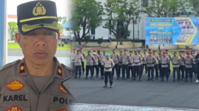 Apel dipimpin langsung oleh Kepala Bagian Operasional (Kabag Ops) Polres Bitung, Kompol Karel Tangay, S.H.