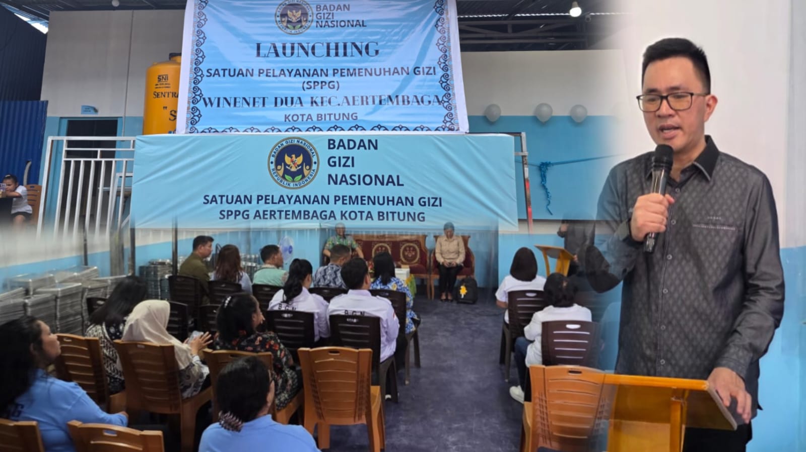 Perwakilan Yayasan Manguni Grup, Melky Jakhin Pangemanan, SIP, MAP, MSI,