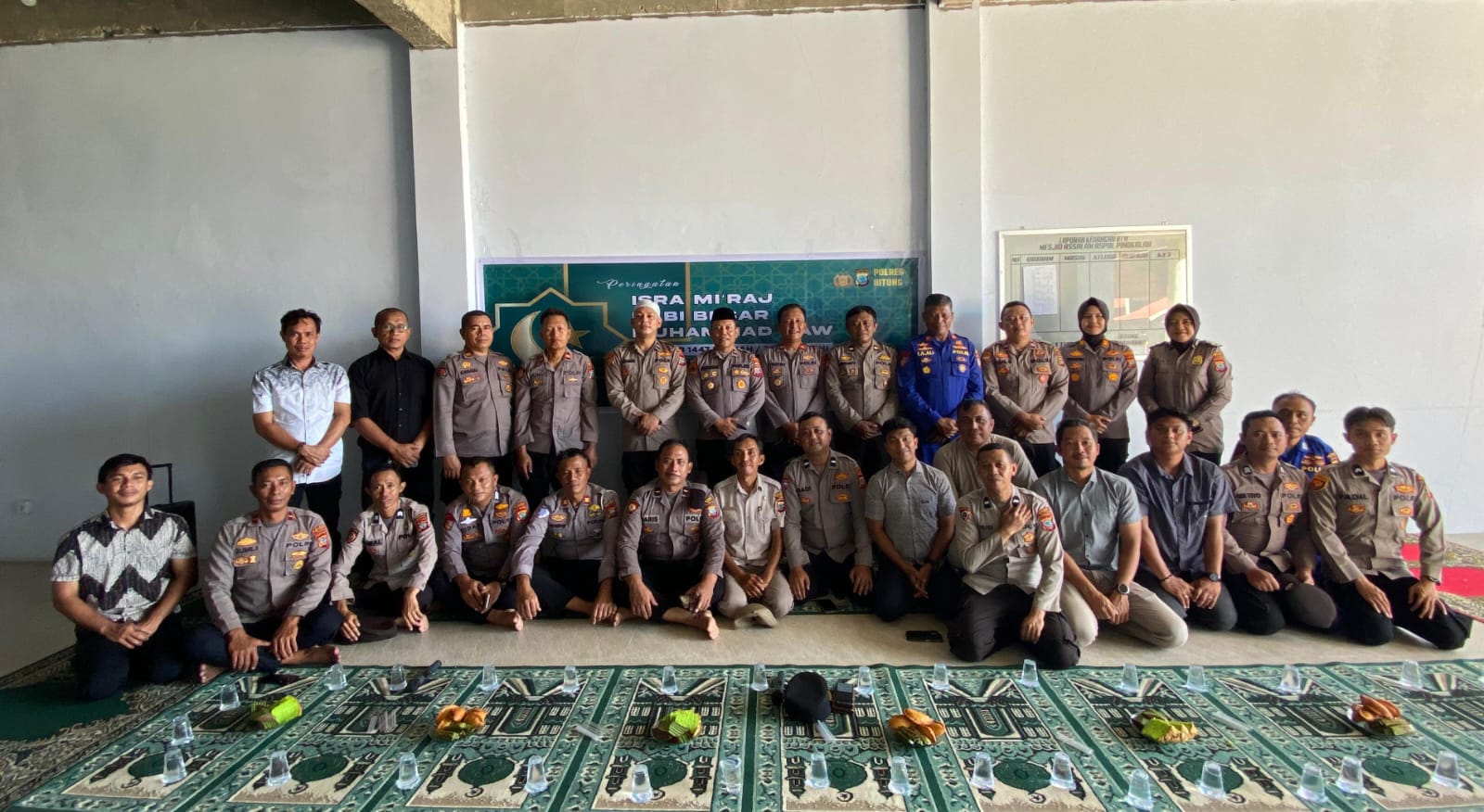 Polres Bitung memperingati peristiwa agung Isra Mi’raj Nabi Muhammad SAW 1446 Hijriah/2026 Masehi.