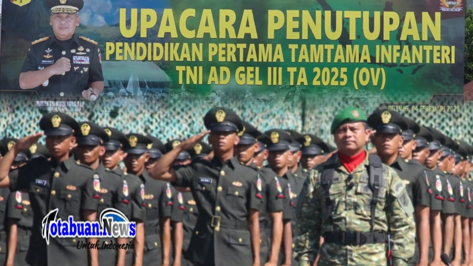 Bertindak selaku Komandan Upacara adalah Dansecata Rindam XIII/Merdeka Letkol Inf Ade R. W., S.I.P., M.H., M.Sc.,