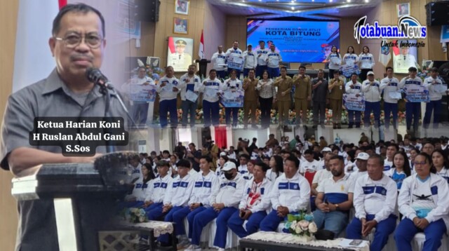 Ketua Harian KONI Kota Bitung yang juga Anggota DPRD Provinsi Sulawesi Utara, Hi Ruslan Abdul Gani, S.Sos.,