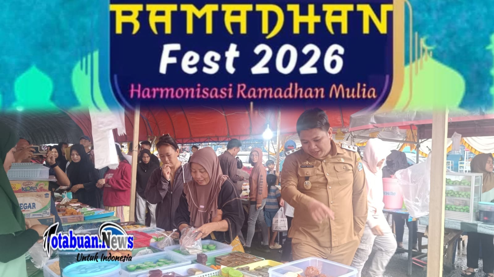 Wakil Wali Kota Bitung, Randito Maringka S.Sos, meninjau langsung pelaksanaan Ramadhan Fest 2026 yang berlangsung di kawasan pusat Kota Bitung, Senin, 23/02/2026.