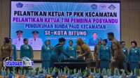 Ketua TP PKK Kota Bitung, Ny Ellen Honandar Sondakh, secara resmi melantik delapan Ketua PKK Kecamatan yang juga mengemban amanah sebagai Ketua Tim Pembina Posyandu dan Bunda PAUD Kecamatan se-Kota Bitung.