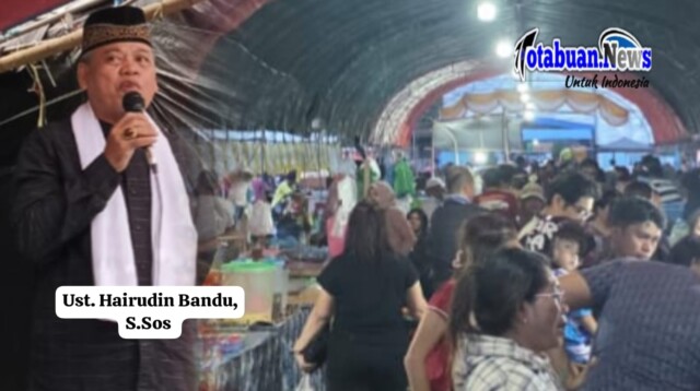 KH Ust. Hairudin Bandu S.Sos saat membawakan Tausiyah di Ramadan Fest. Kamis, 5/3/2026. (Foto.ist)