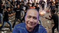 Pemerhati Kota Bitung, Anto Agil S.Sos dengan Backgraund Foto ilustrasi Tawuran