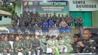 Panglima Kodam XIII/Merdeka Mayjen TNI Mirza Agus, S.I.P., melaksanakan kunjungan kerja yang dirangkaikan dengan kegiatan Safari Ramadhan di Kodim 1310/Bitung, Kamis (12/3/2026).