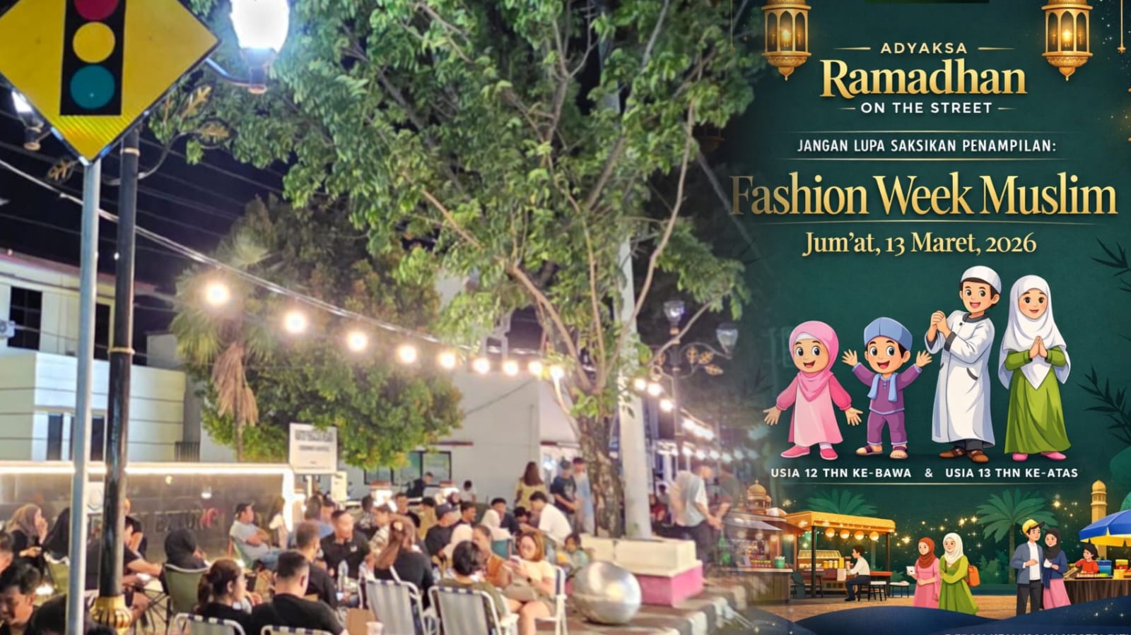 Kegiatan bertajuk “Adhyaksa Ramadhan On The Street” yang dirangkaikan dengan penampilan Fashion Week Muslim. Berlangsung pada Jumat, 13 Maret 2026, mulai pukul 20.30 WITA hingga selesai,