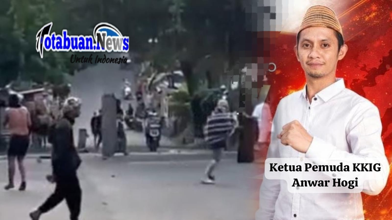Ketua Pemuda Kerukunan Keluarga Indonesia Gorontalo (KKIG) Kota Bitung, Anwar Hogi,