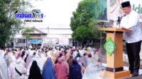 Wakil Wali Kota Bitung, Randito Maringka S.Sos, Saat beri sambutan Selamat Idul Fitri 1447 Hijriah. Jumat, 20/3/3026