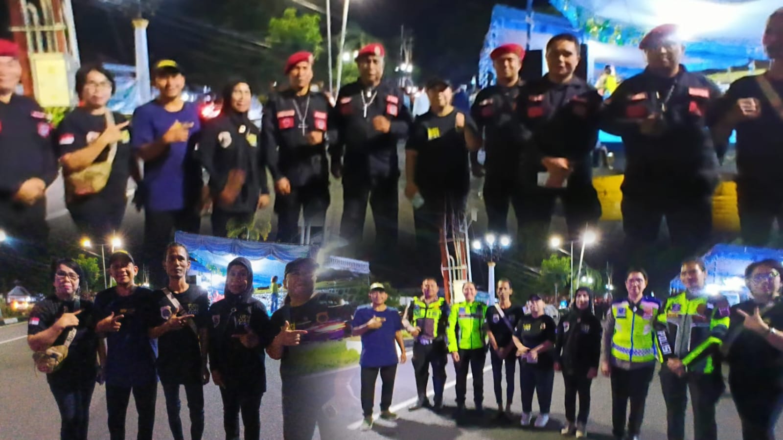 Manguni Team 123 Lovers (MTL123 Lovers) Banua Bitung ambil bagian dalam pengamanan pawai takbiran yang digelar di Kota Bitung, Jumat (20/3/2026).(Foto.Ist)