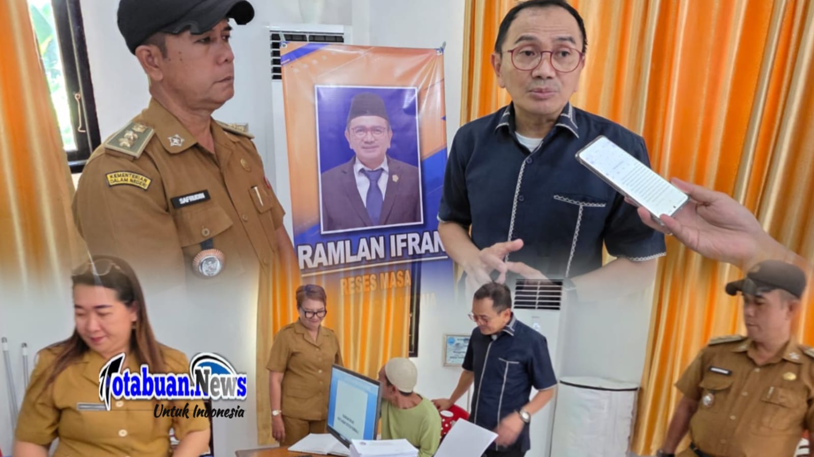 Anggota DPRD Kota Bitung, Hi Ramlan Ifran bersama Lurah Bitung Timur Safrudin Takahindangen S.Sos. (Foto.Ist)