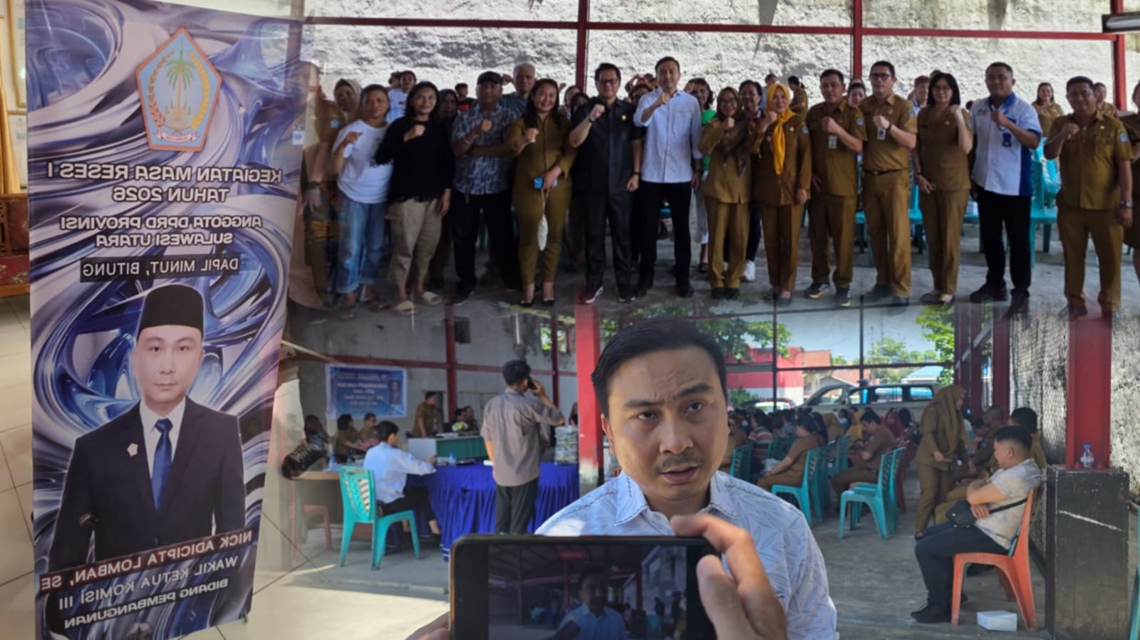 Anggota DPRD Provinsi Sulawesi Utara daerah pemilihan Minahasa Utara–Bitung, Nick Adipcita Lomban saat reses di Kecamatan Maesa. 31/3/2026. (Foto.Ist)