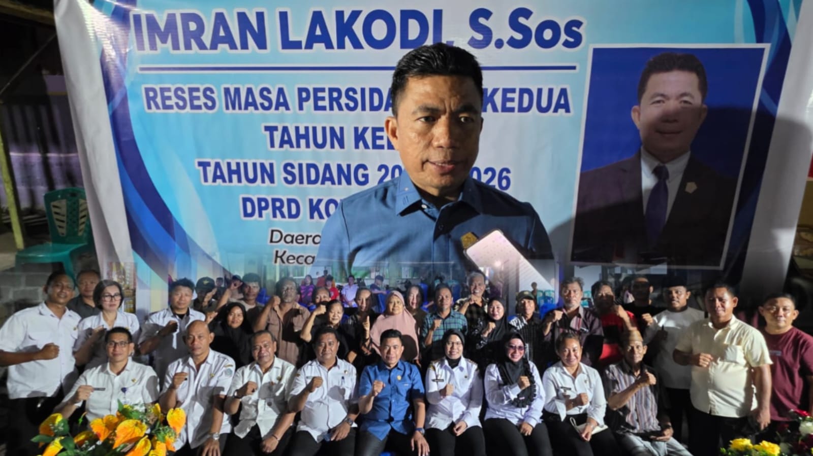 Anggota DPRD Kota Bitung, Imran Lakodi S.Sos, melaksanakan kegiatan reses masa persidangan kedua tahun sidang 2025–2026 di daerah pemilihan Kecamatan Maesa. Rabu, 1/4/2026 (Foto.Ist)